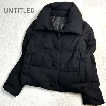새상품급 UNTITLED 숄카라 숏 기장 다운 자켓 블랙