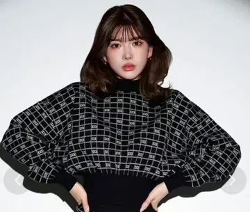 darich DD 로고 볼륨 니트탑