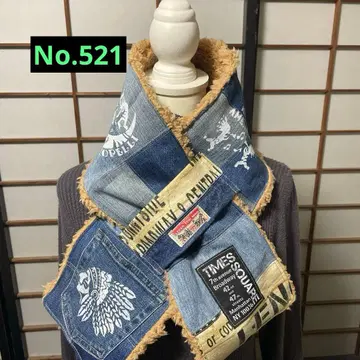 No.521 데님 리메이크 머플러 인디언 코코펠리 남자다운 가을 겨울용