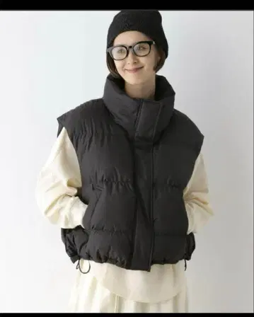 LEPSIM 에어 써멀 다운 베스트 와이드 스탠드 베스트