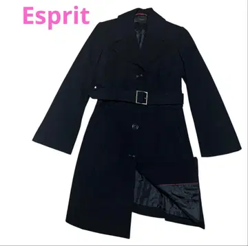 Esprit 여성용 블랙 벨티드 코트 size 12 ( S 상당 )