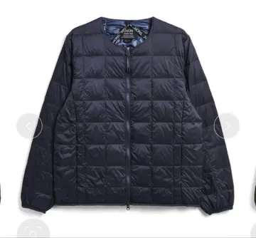 TAION 크루넥 W 지퍼 이너 다운 자켓 네이비 XL