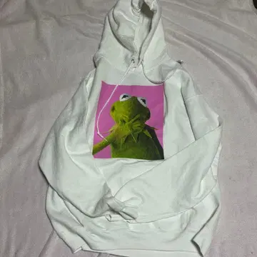 커밋 프린트 후디 화이트