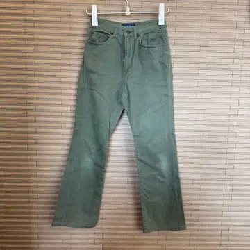 스트레이트 데님 팬츠 그린 카키 여성용 사이즈 61 캐주얼 S