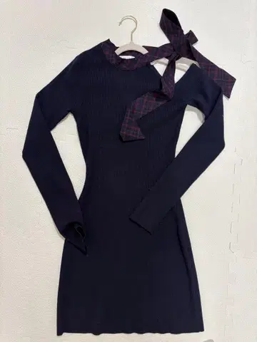 Darich 긴팔 무릎 기장 원피스 프리 사이즈