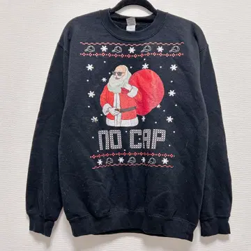 179 산타 크리스마스 블랙 트레이닝복 구제 의류