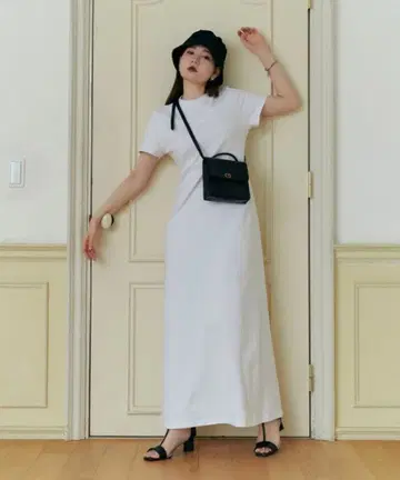 TINA: JOJUN A라인 티셔츠 롱 원피스