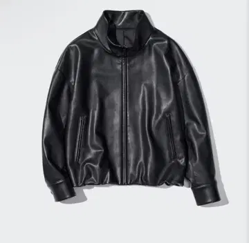 유니클로 코팅 오버 사이즈 블루종