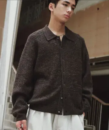 WYM LIDNM MOHAIR BLENDKNITSHIRT CARDIGAN