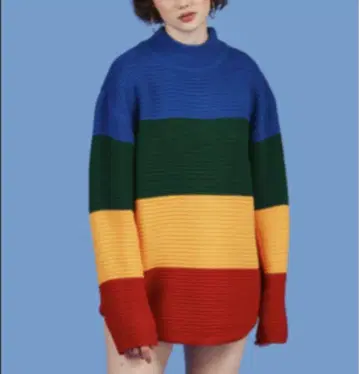 UNIF RAINBOW KNIT 유니프 레인보우