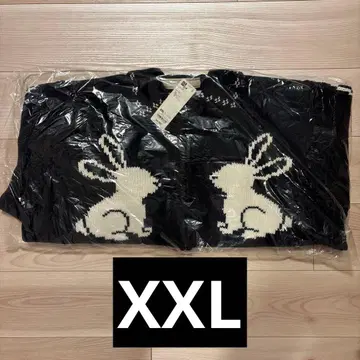 XXL 미사용 새상품 지유 rokh 풀 집업 니트 자켓 네이비