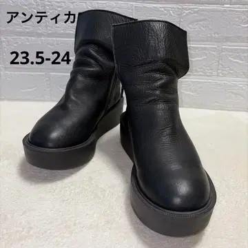 [새상품급] 안티카 리얼 가죽 통굽 숏부츠 patterntorso