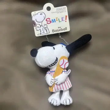 [택 포함] 스누피 마스코트 키링 야구 봉제 인형