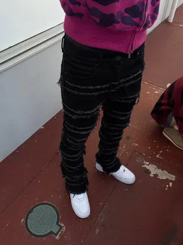 mnml 블랙 플레어 데님 30