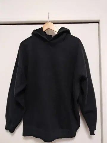 MUHAKU 블랙 후드 부착 후드티 L 사이즈
