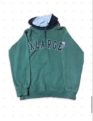 XLARGE 그린 집업 후드티