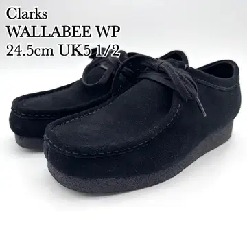 [ 컨디션 최상 ] 클락스 왈라비 WP 블랙 스웨이드 모카신 방수