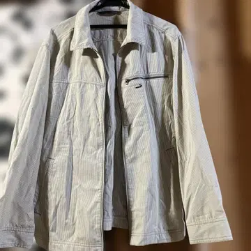 크로커다일 베이지 자켓 프론트 지퍼 포켓