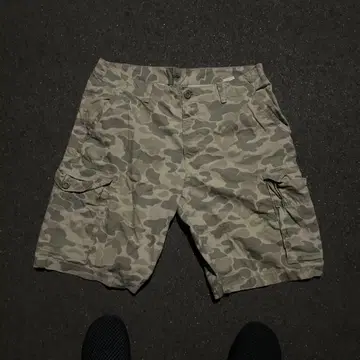 카모 무늬 카고 숏팬츠