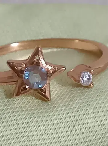 앤티크 사피레트 별 반지