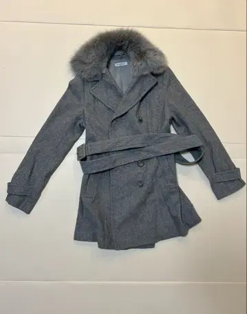 GEORGE 그레이 더블 브레스트 코트