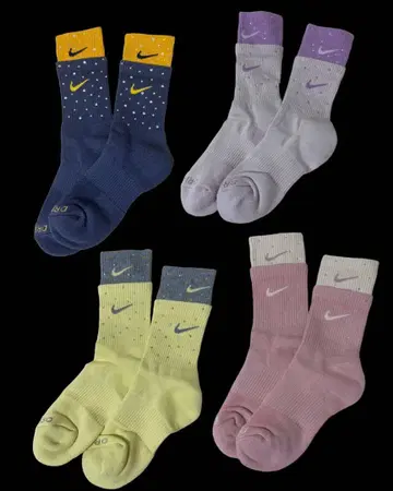 nike 반짝이 삭스 스와로브스키 장식 양말 4족 세트 레이어드 양말