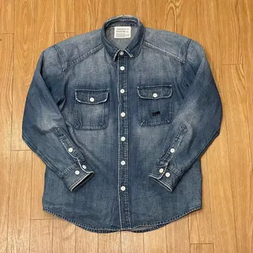 [ 레어품 ] 사스콰치 패브릭스 유즈드 가공 데님 셔츠 자켓