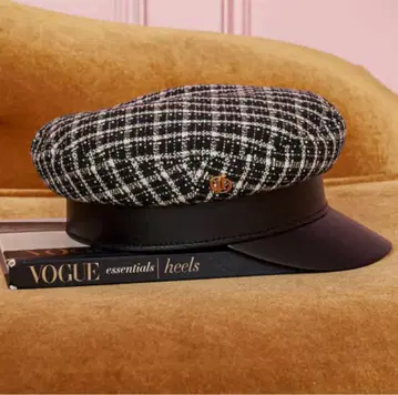 다리치 블랙 화이트 체크 헌팅 캡