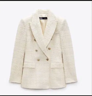 ZARA 화이트 트위드 자켓