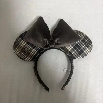 디즈니 체크 미니 머리띠