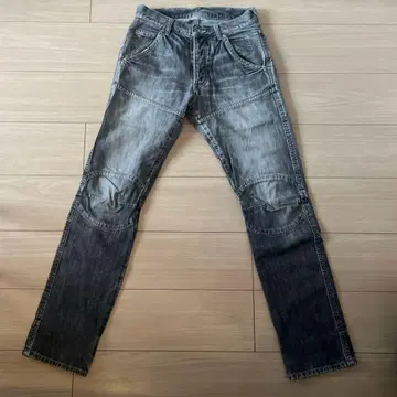 그레이 패치워크 데님 팬츠