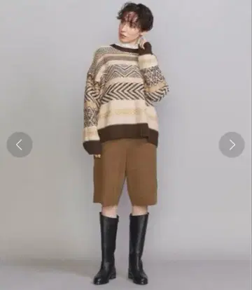 BEAUTY&YOUTH 울 믹스 자카드 니트 풀오버