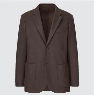 1회 착용 유니클로 컴포트 자켓 (울 라이크) 다크 브라운 L