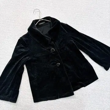컴시즘 자켓 벨로아 7부 소매 M 사이즈 블랙 면