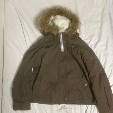 브라운 퍼(털) 부착 모즈 코트