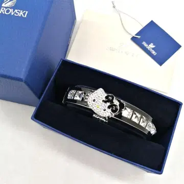 컨디션 최상 스와로브스키 헬로키티 락 뱅글 블랙 레어템 부속품