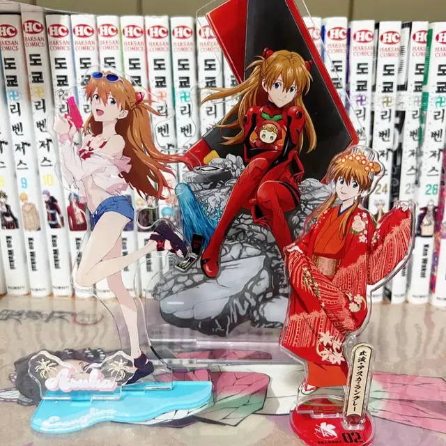 에반게리온 아스카 아크릴 스탠드 일괄