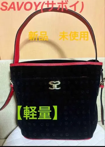 [가벼움] [미사용 새상품] 인기 SAVOY 핸드백 [레드 블랙]