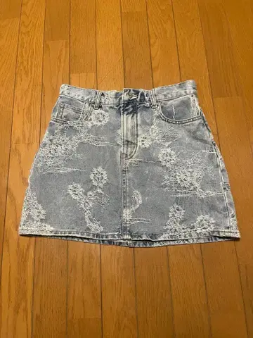 SLY JEANS 데님 미니 스커트 라이트 블루