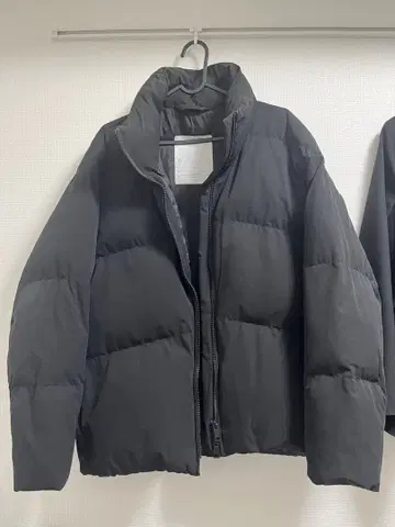 히트 파이버 다운 자켓 블랙