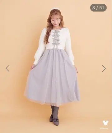 Areeam 아이냥 미키 트위드 튤 원피스 아림