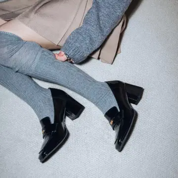 [ 새상품급 ] EVOL 코인 6.5cm 힐 로퍼 블랙 계열 기타