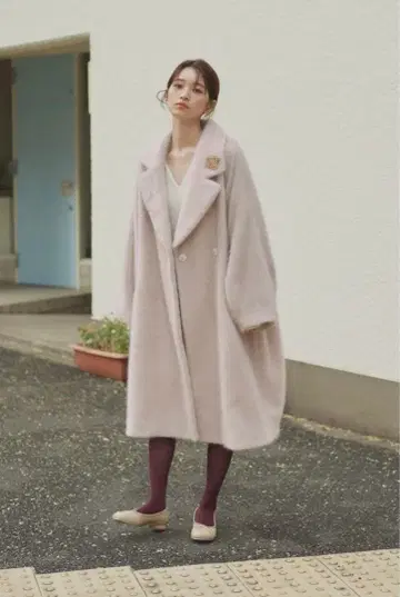 snidel 롱 코트 화이트