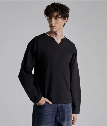 Parts Lab 베이직 코튼 롱 슬리브 티