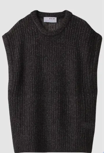 쓰리 도츠 다크 그레이 니트 베스트 S