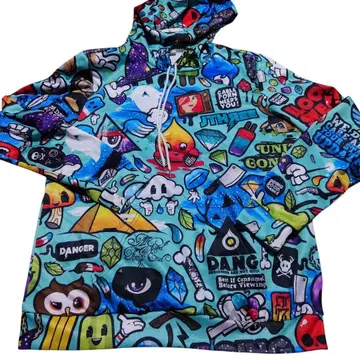 컬러풀 아트 후드티