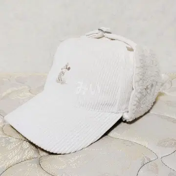 디즈니 화이트 코디 귀마개 달린 캡 58cm