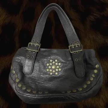 블랙 가죽 스터드 핸드백 archive y2k vintage