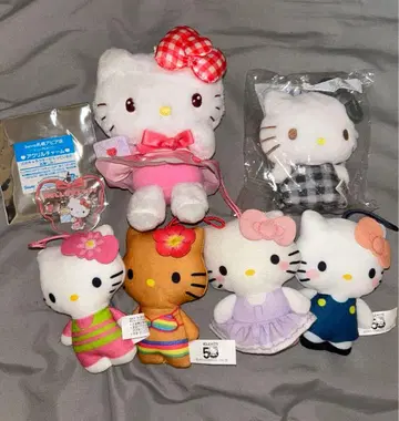 키티 봉제 인형 키링 맥 제일복권