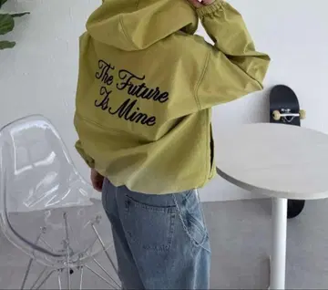 캐주얼 옐로우 그린 마운틴 후드티